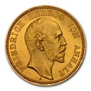1896 German States Anhalt-Dessau Gold 10 Mark MS-65 NGC 1896 German States Anhalt-Dessau Gold 10 Mark MS-65 NGC